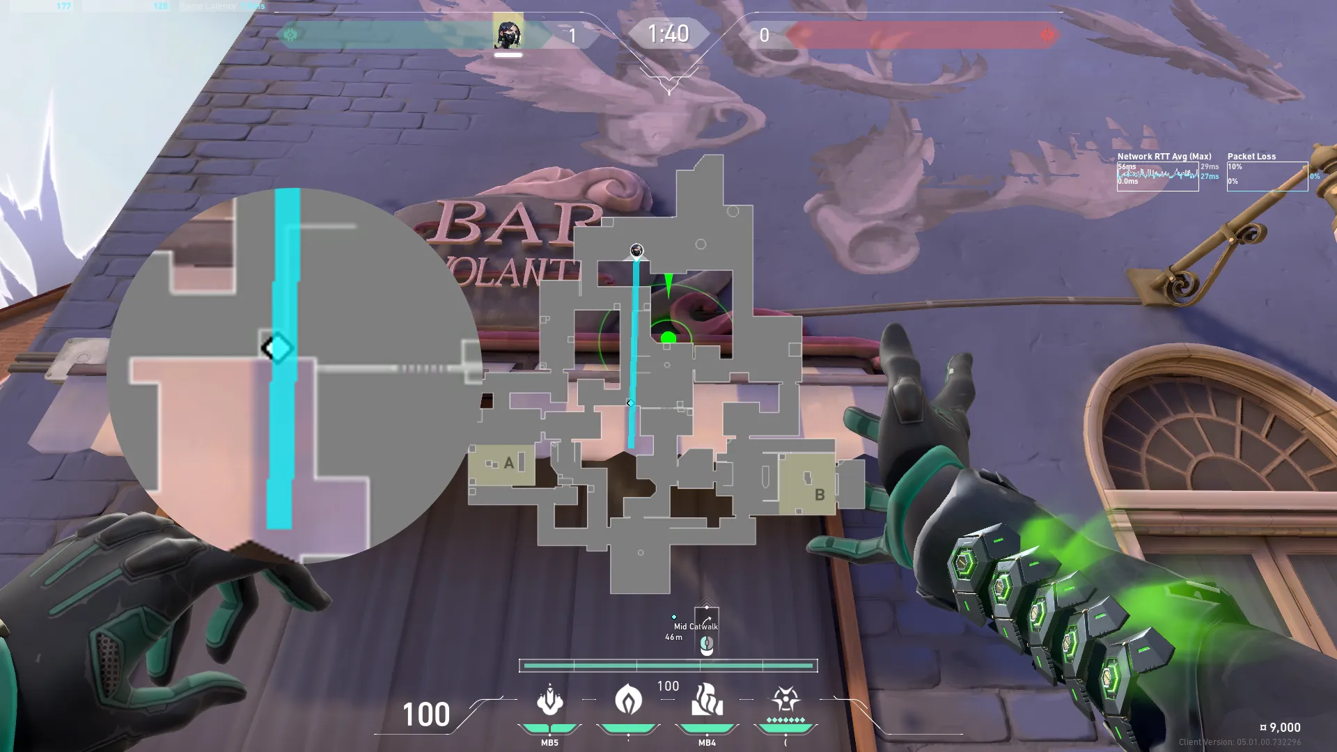 Viper Toxic Screen on Ascent Attack Mid — step 2 of 3: Aim — line up the shot