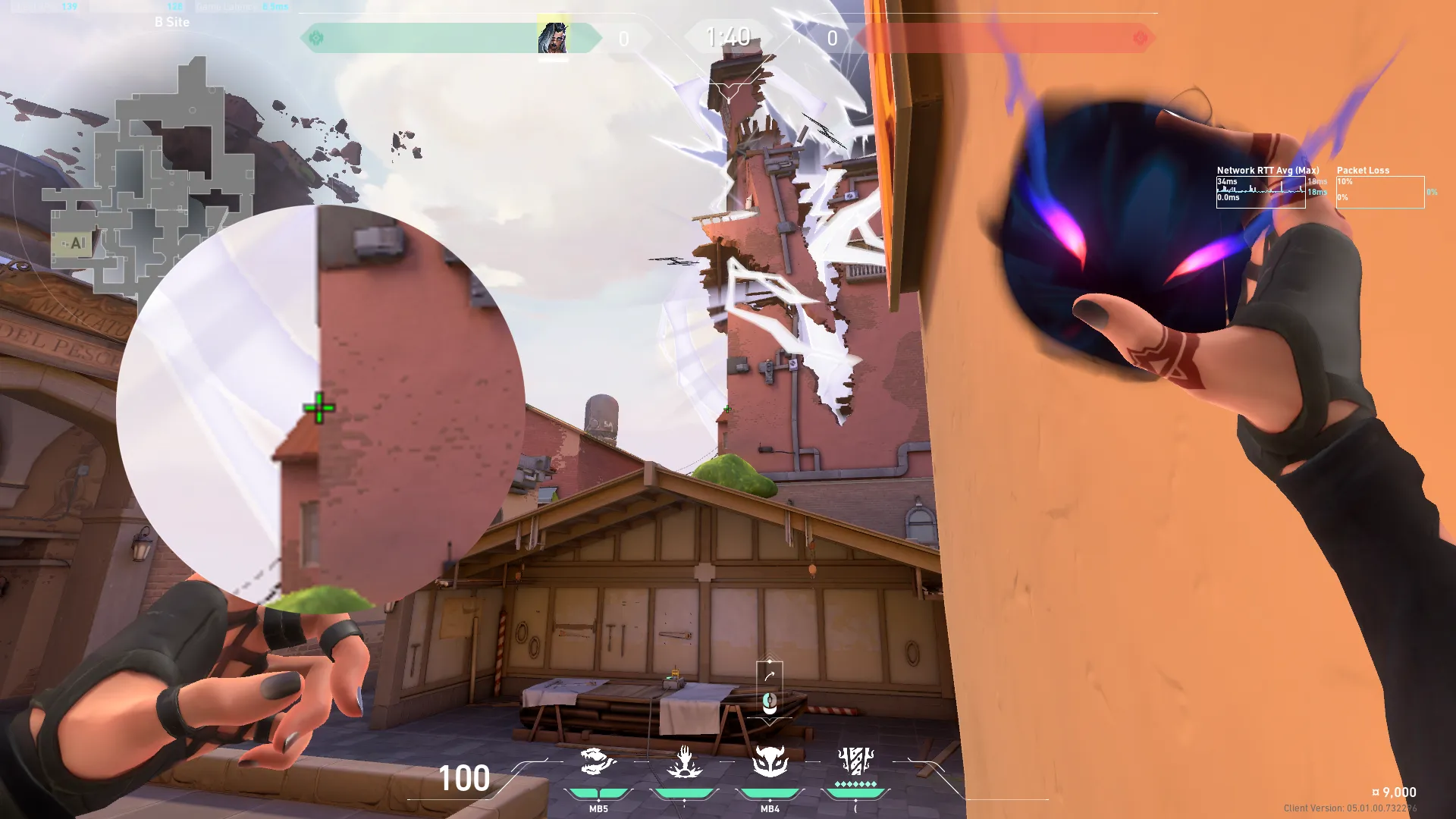 Fade Haunt on Ascent Defense Site B — step 2 of 3: Aim — line up the shot