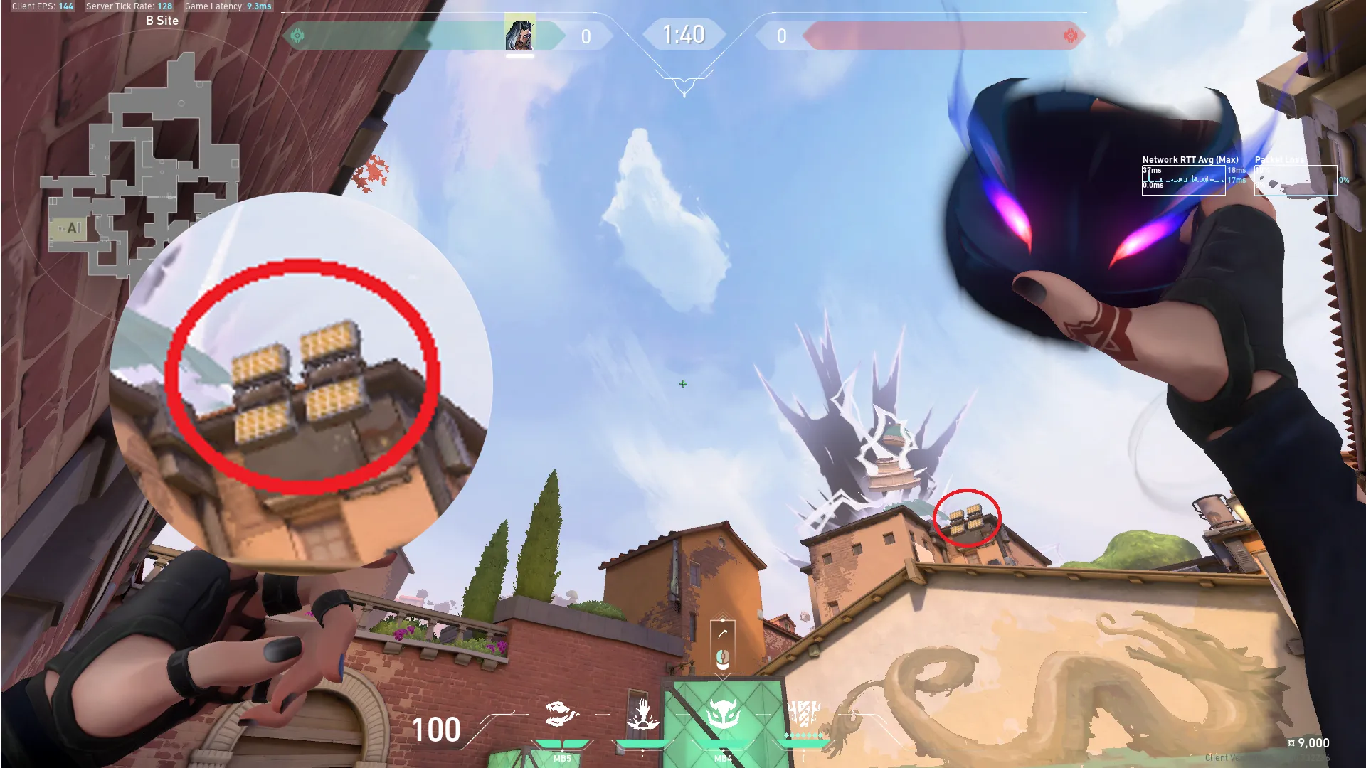 Fade Haunt on Ascent Defense Site B — step 3 of 5: Aim — line up the shot
