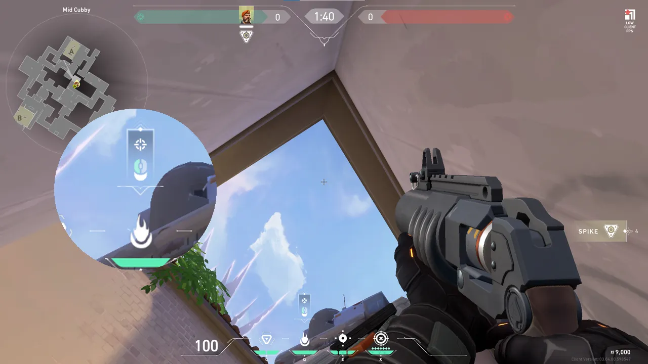 Brimstone Incendiary on Ascent Attack Site A — step 2 of 3: Aim — line up the shot