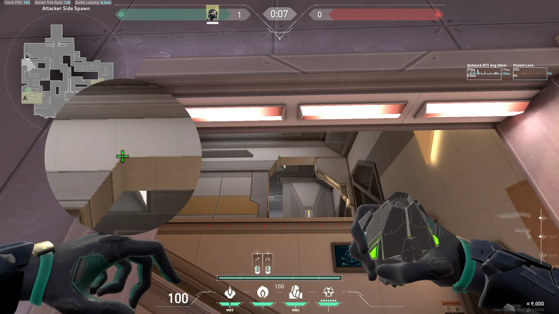 Viper Poison Cloud on Icebox Attack Site A — step 2 of 4: Aim — line up the shot