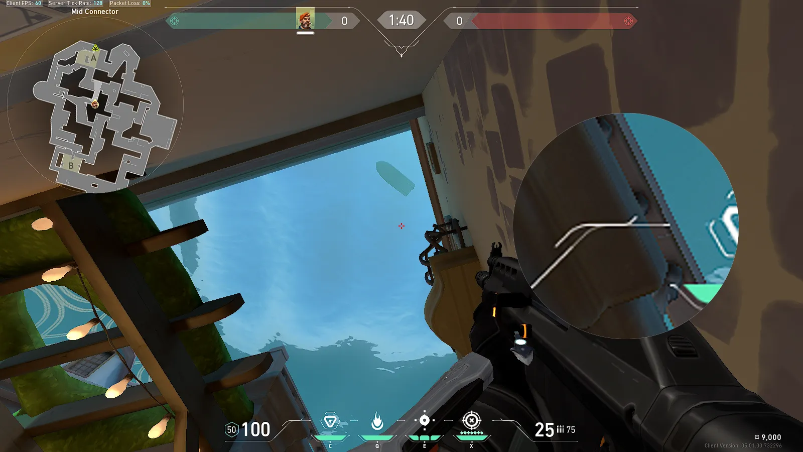Brimstone Incendiary on Pearl Defense Site A — step 3 of 4: Aim — line up the shot