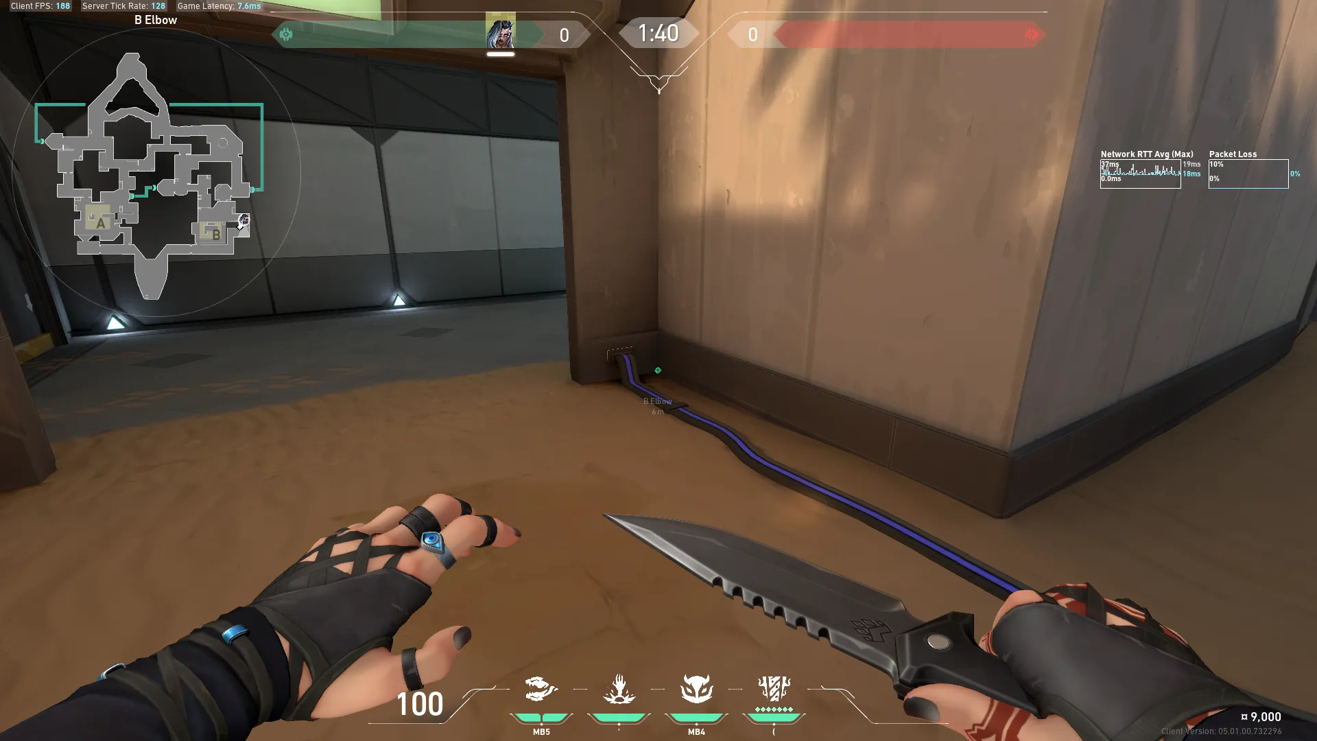 Fade Haunt on Bind Defense Site B — step 1 of 3: Position — where to stand