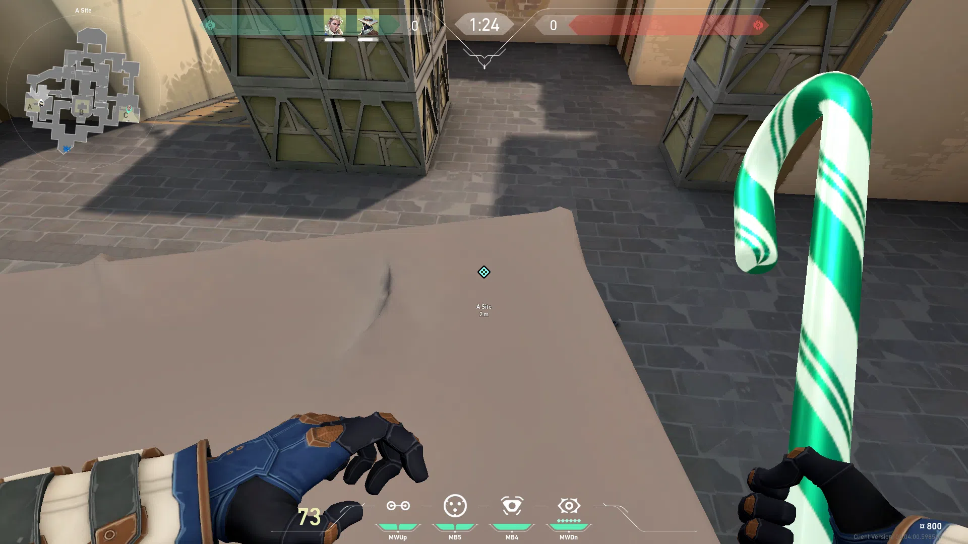 Cypher Spycam on Haven Defense Site A — step 1 of 4: Position — where to stand