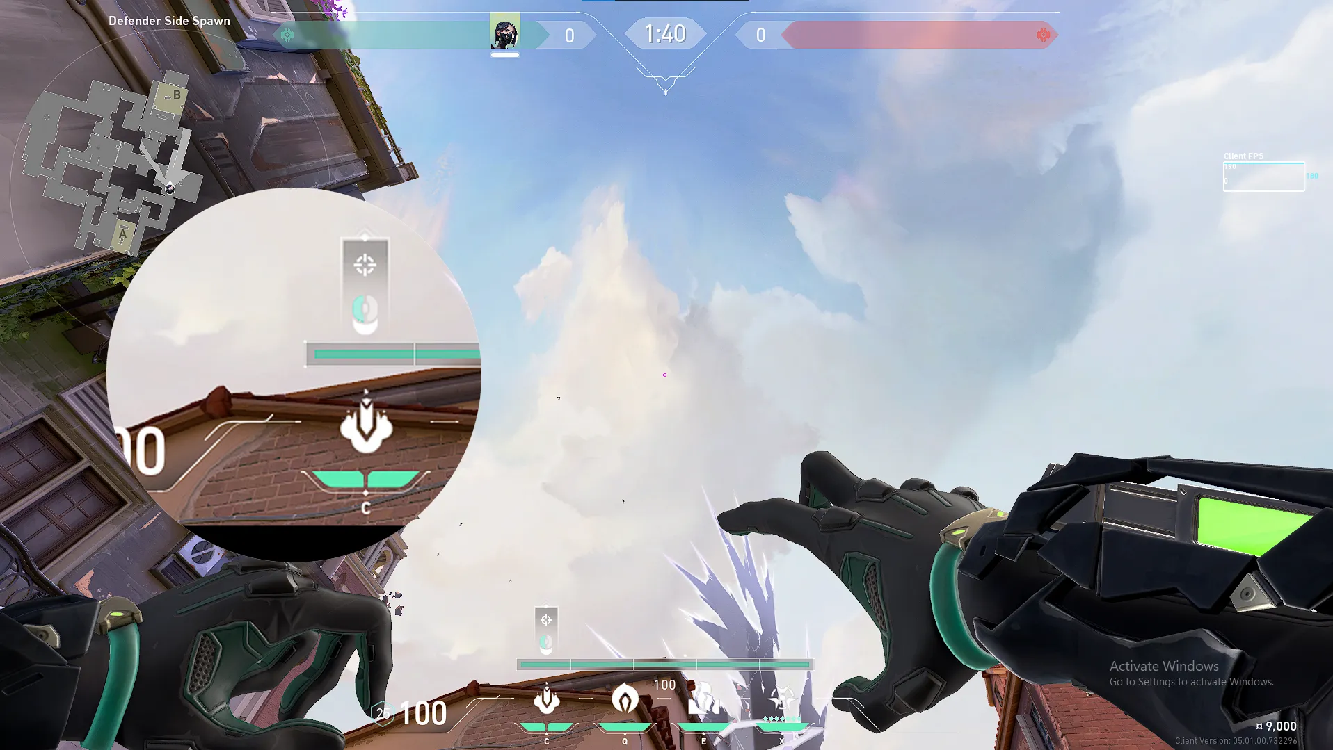 Viper Snake Bite on Ascent Defense Site B — step 2 of 6: Aim — line up the shot