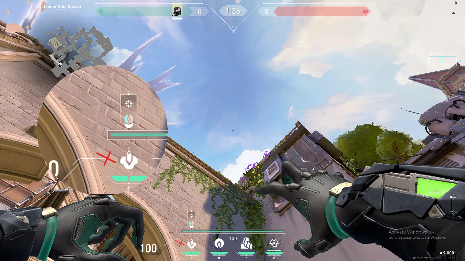 Viper Snake Bite on Ascent Defense Site A — step 2 of 3: Aim — line up the shot