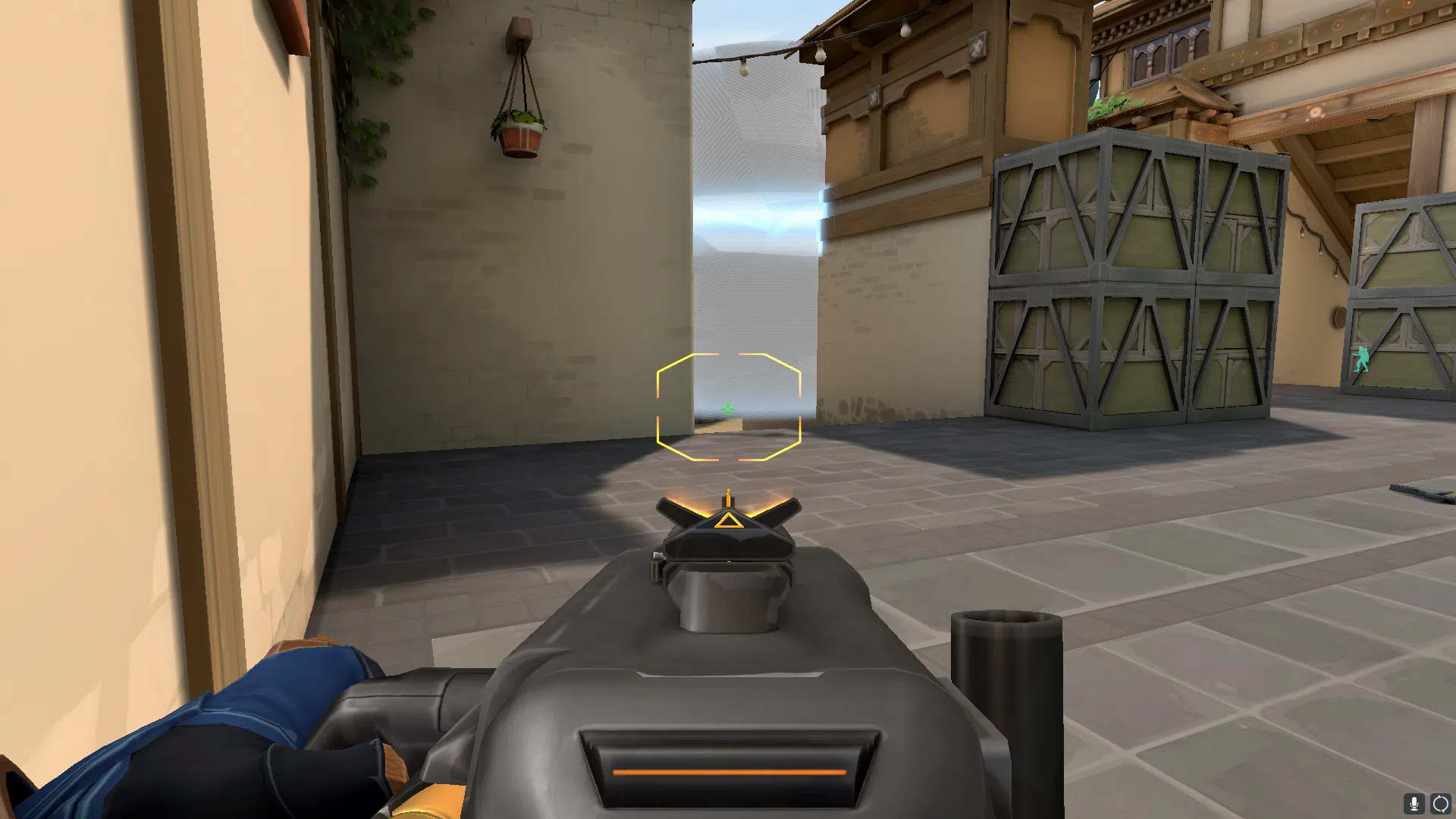 Cypher Cyber Cage on Haven Defense Site A — step 3 of 4: Aim — line up the shot