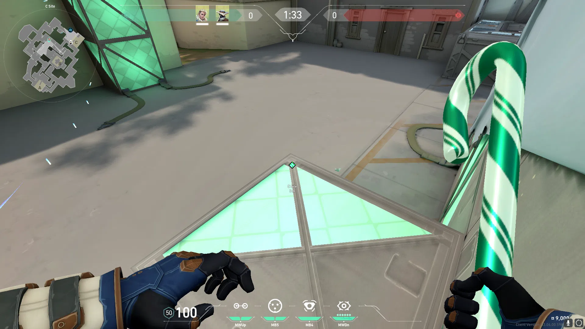 Cypher Spycam on Haven Defense Site C — step 1 of 4: Position — where to stand
