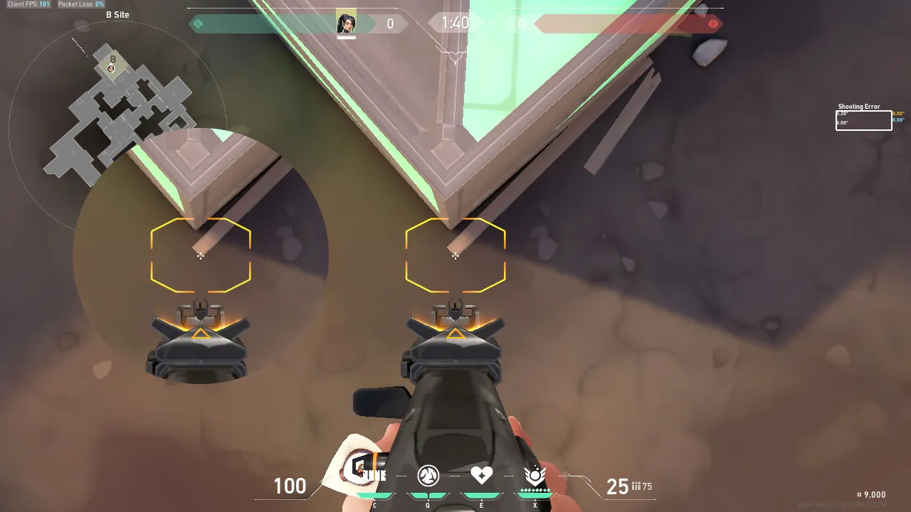 Sage Barrier Orb on Ascent Defense Site B — step 2 of 4: Aim — line up the shot