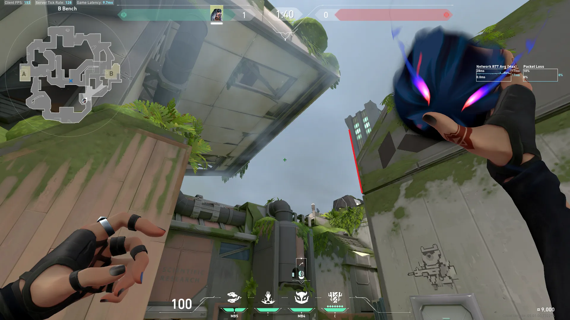 Fade Haunt on Fracture Attack Site B — step 4 of 5: Aim — line up the shot