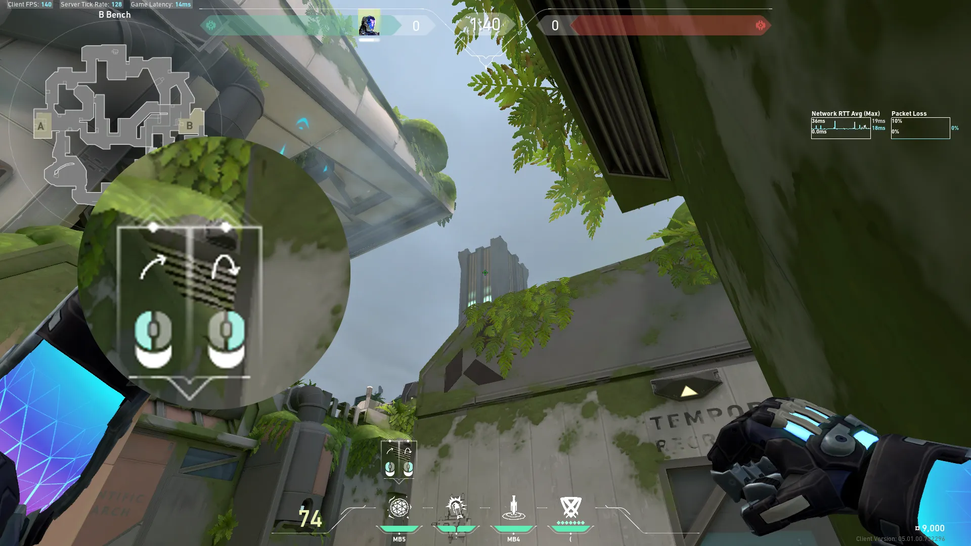 KAY/O Frag_Ment on Fracture Defense Site B — step 3 of 4: Aim — line up the shot