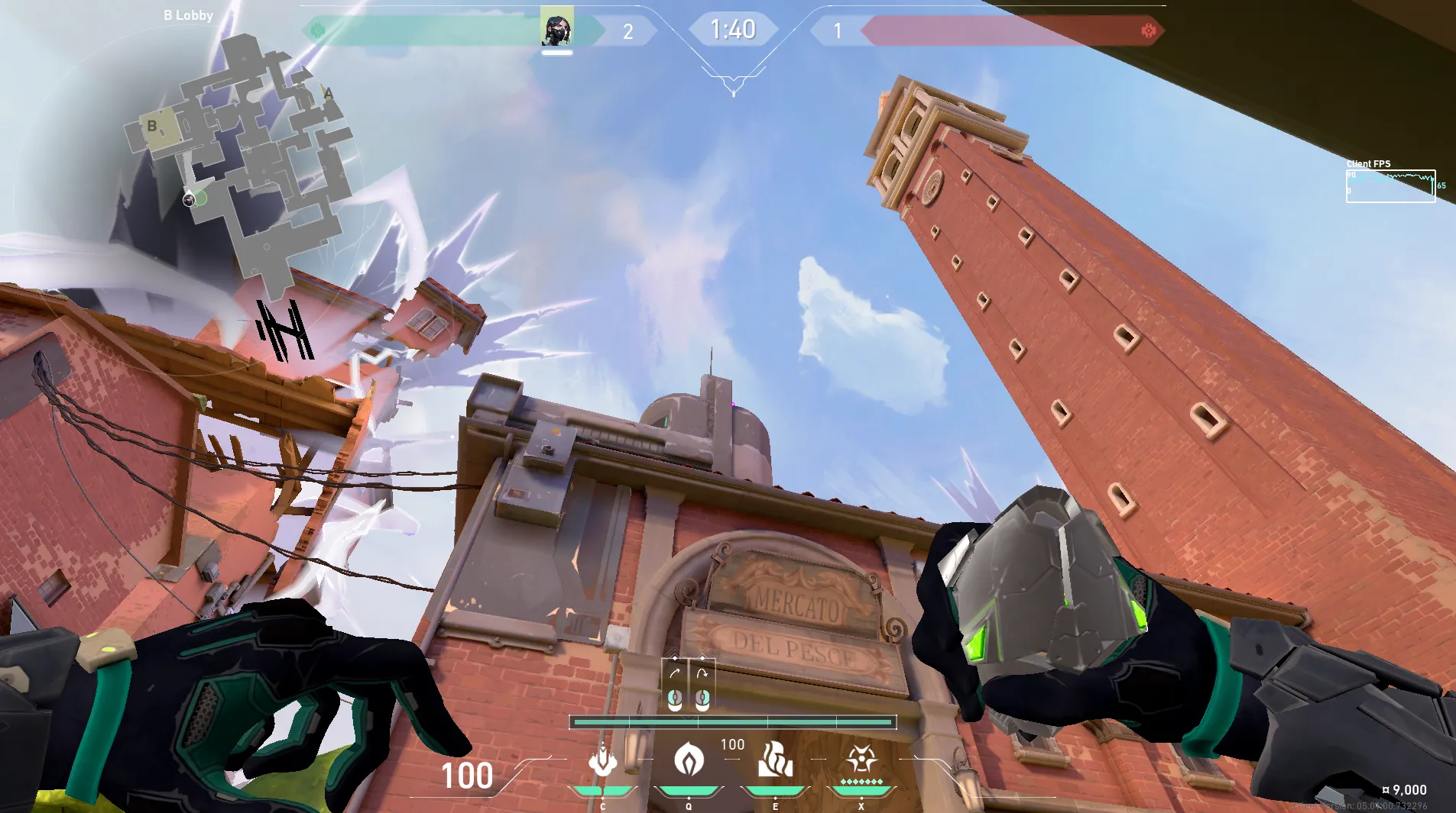 Viper Poison Cloud on Ascent Attack Site B — step 2 of 3: Aim — line up the shot