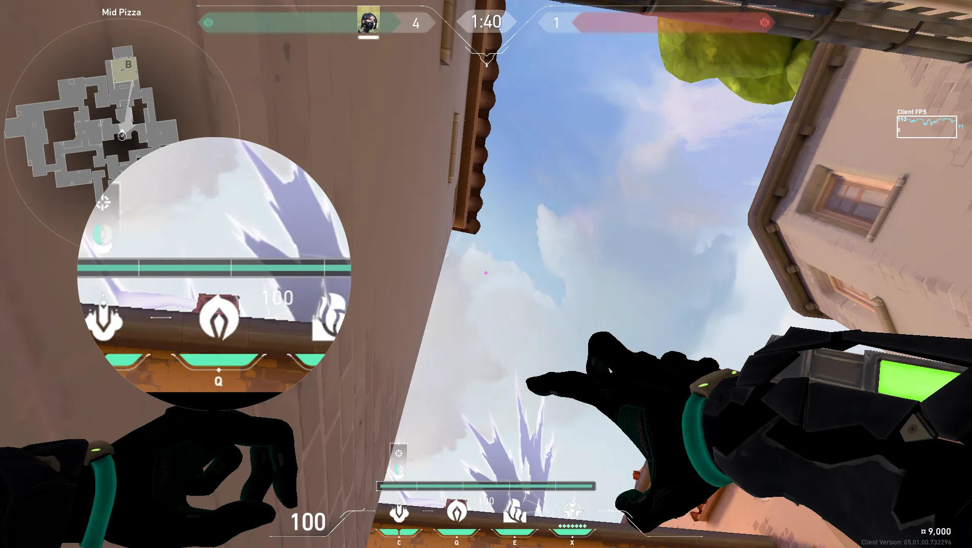 Viper Snake Bite on Ascent Attack Site B — step 2 of 3: Aim — line up the shot
