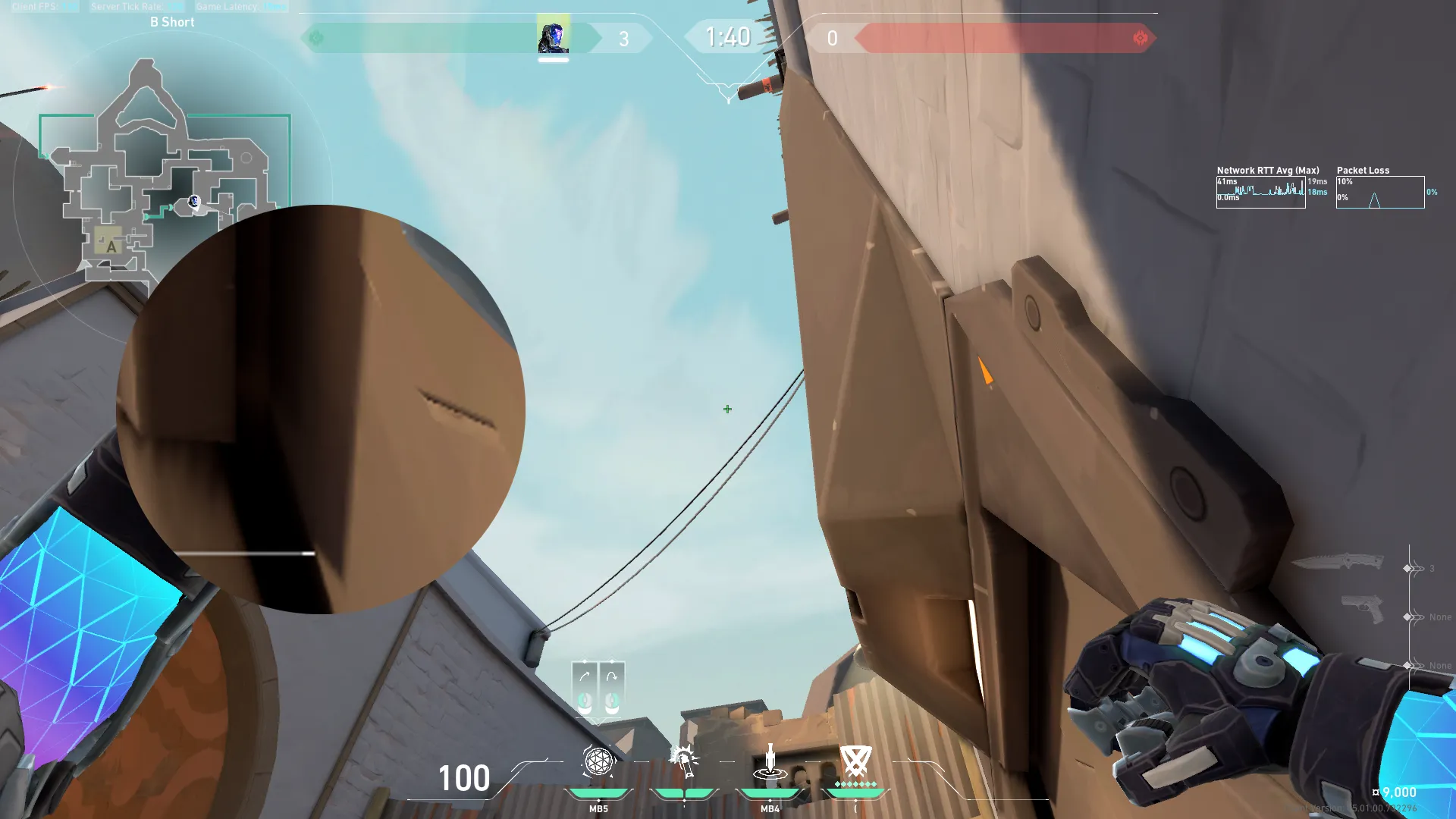 KAY/O Frag_Ment on Bind Attack Site B — step 2 of 3: Aim — line up the shot