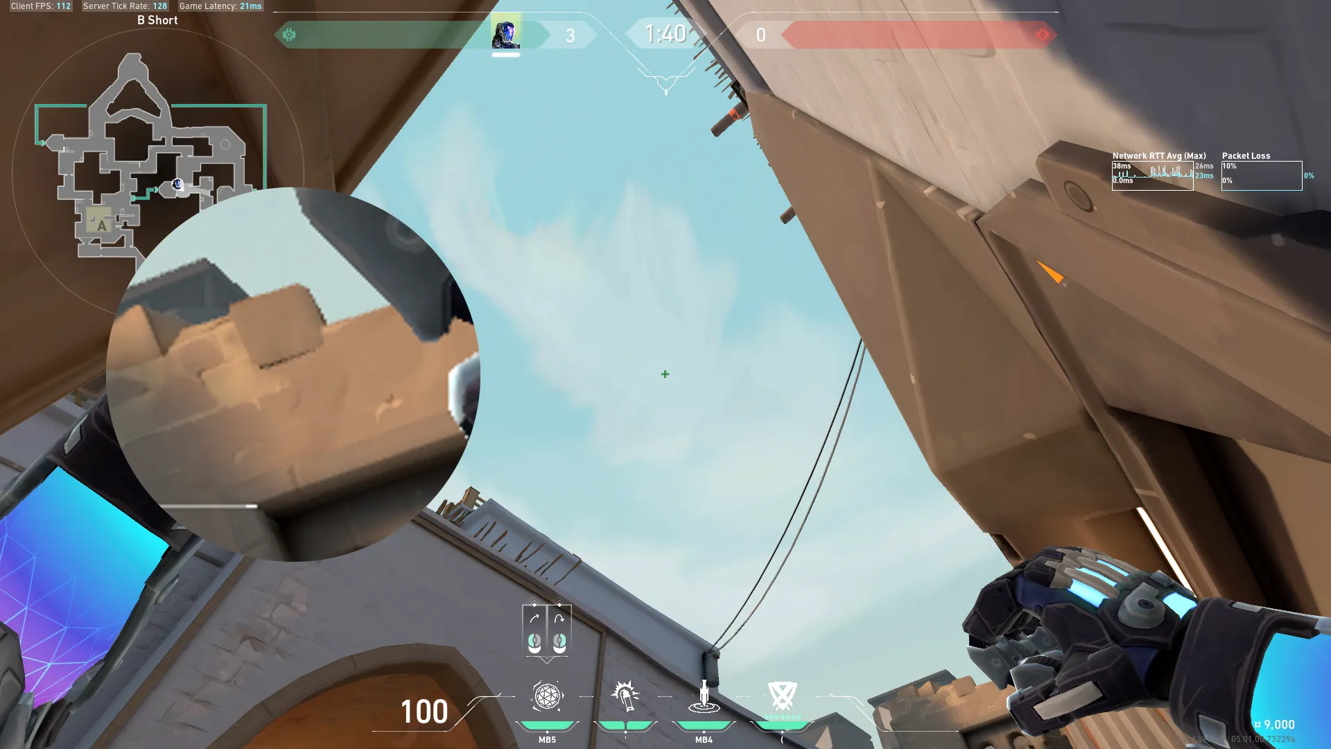 KAY/O Frag_Ment on Bind Attack Site B — step 2 of 7: Aim — line up the shot