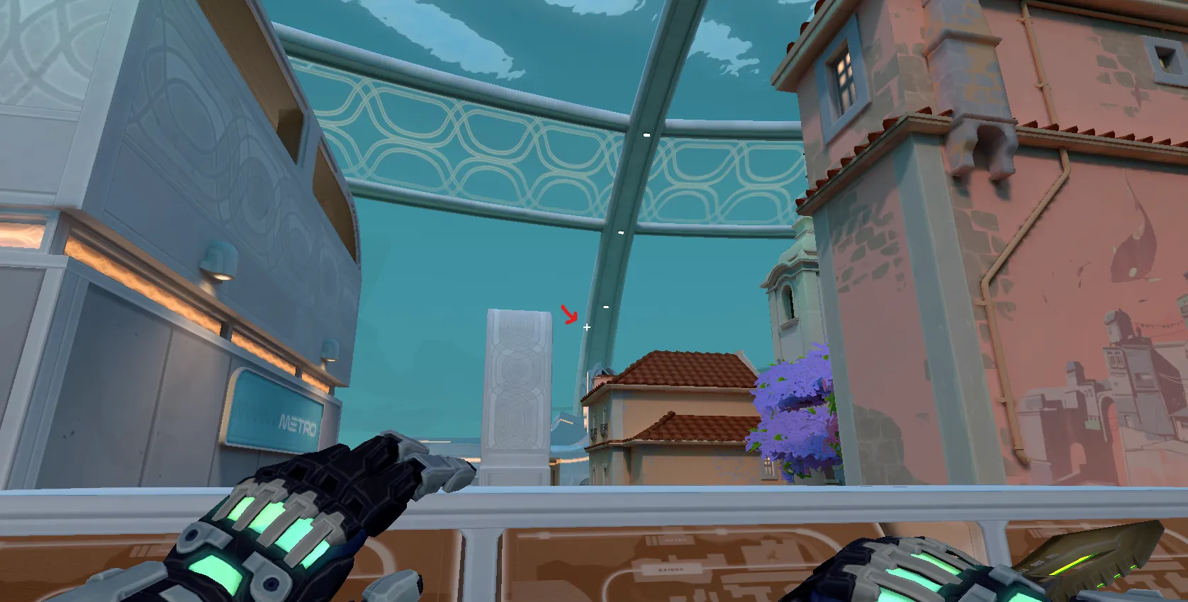 KAY/O Frag_Ment on Pearl Attack Site B — step 2 of 3: Aim — line up the shot